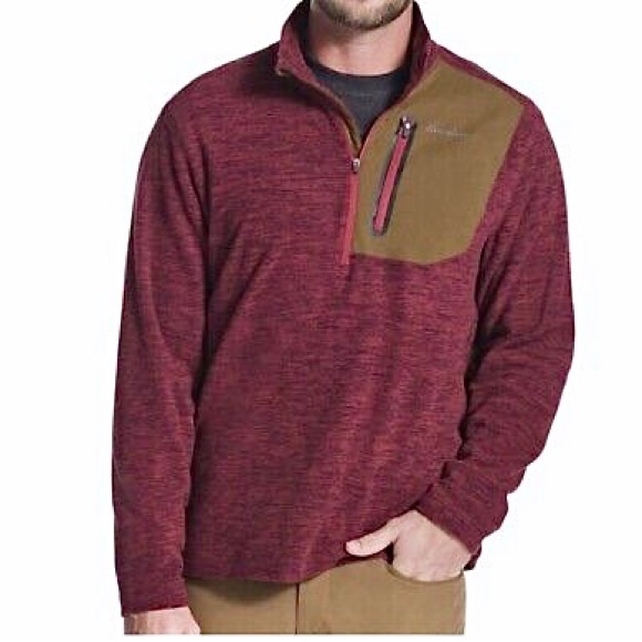 Eddie Bauer Other - Eddie Bauer Fleece Jacket Quarter Zip Long Sleeves High Neck Pullover Stretch